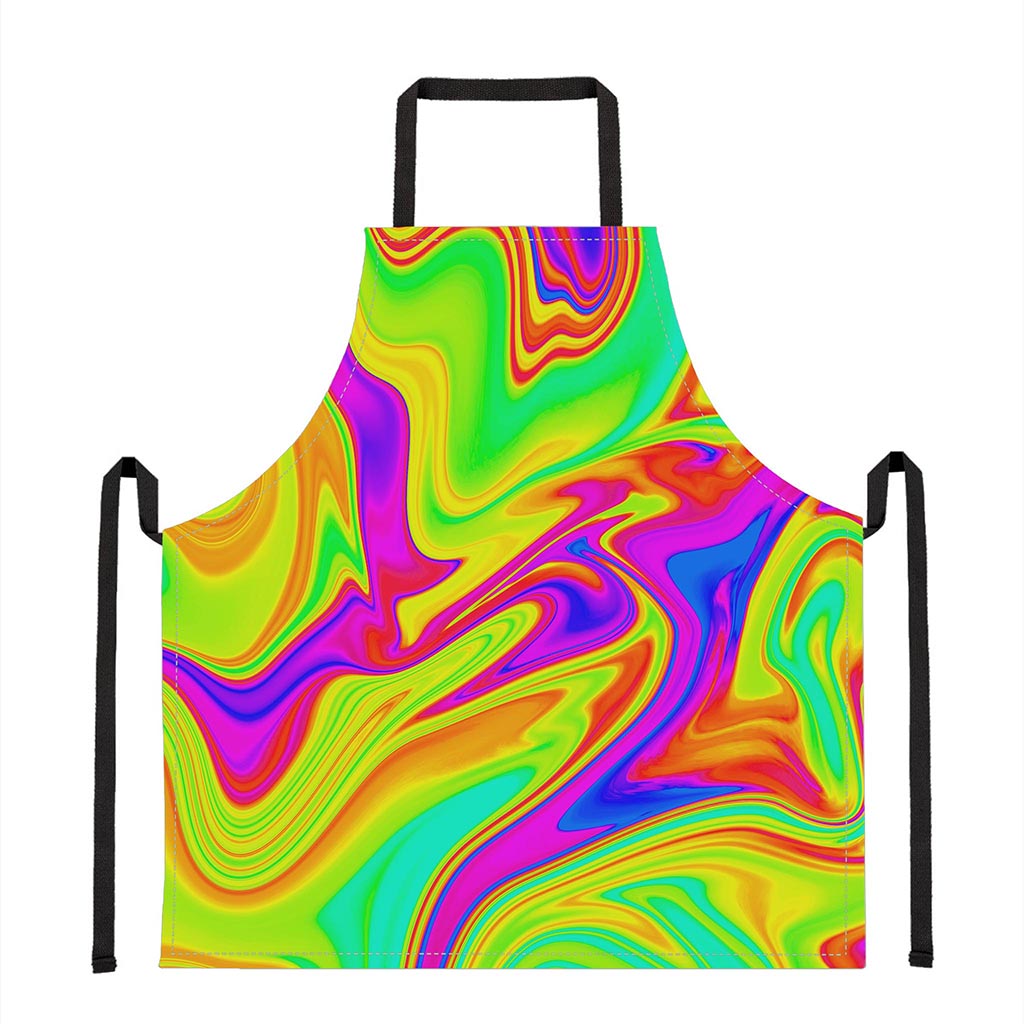 Abstract Liquid Trippy Print Apron