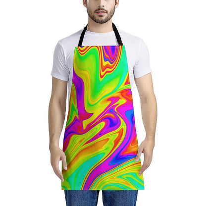 Abstract Liquid Trippy Print Apron