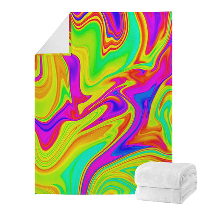 Abstract Liquid Trippy Print Blanket