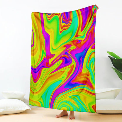 Abstract Liquid Trippy Print Blanket