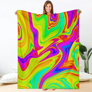 Abstract Liquid Trippy Print Blanket