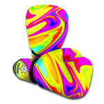 Abstract Liquid Trippy Print Boxing Gloves