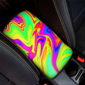 Abstract Liquid Trippy Print Car Center Console Cover