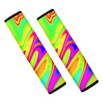 Abstract Liquid Trippy Print Car Seat Belt Covers