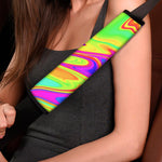 Abstract Liquid Trippy Print Car Seat Belt Covers