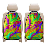 Abstract Liquid Trippy Print Car Seat Organizers
