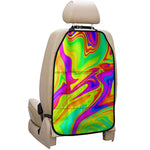 Abstract Liquid Trippy Print Car Seat Organizers