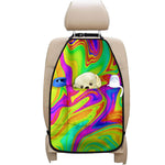 Abstract Liquid Trippy Print Car Seat Organizers