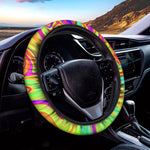 Abstract Liquid Trippy Print Car Steering Wheel Cover
