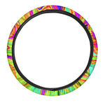 Abstract Liquid Trippy Print Car Steering Wheel Cover