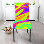 Abstract Liquid Trippy Print Dining Chair Slipcover