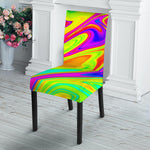 Abstract Liquid Trippy Print Dining Chair Slipcover