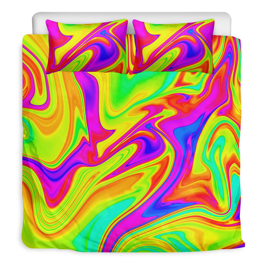 Abstract Liquid Trippy Print Duvet Cover Bedding Set