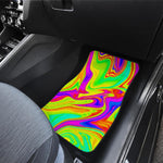 Abstract Liquid Trippy Print Front Car Floor Mats