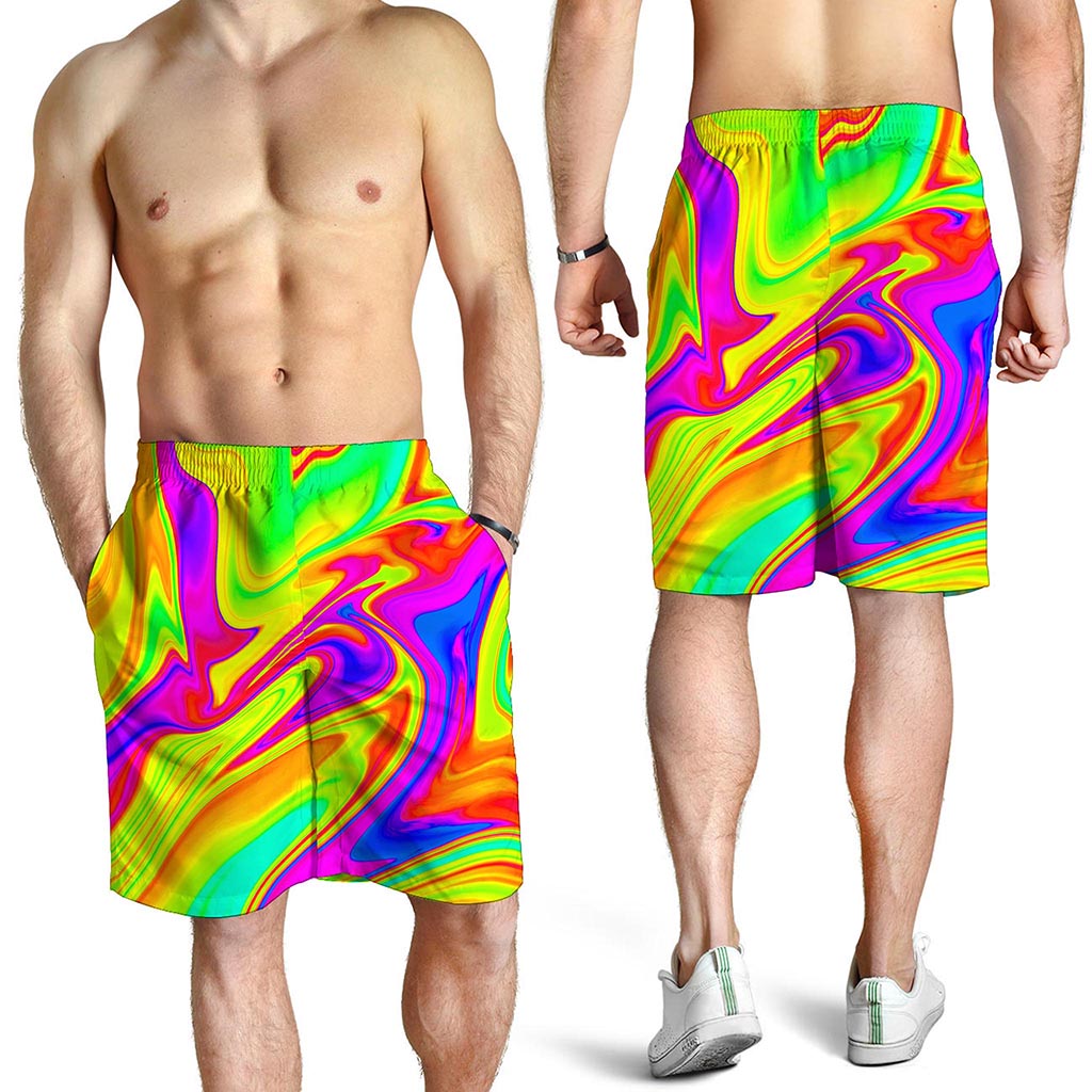 Abstract Liquid Trippy Print Men's Shorts