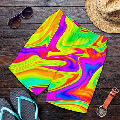 Abstract Liquid Trippy Print Men's Shorts