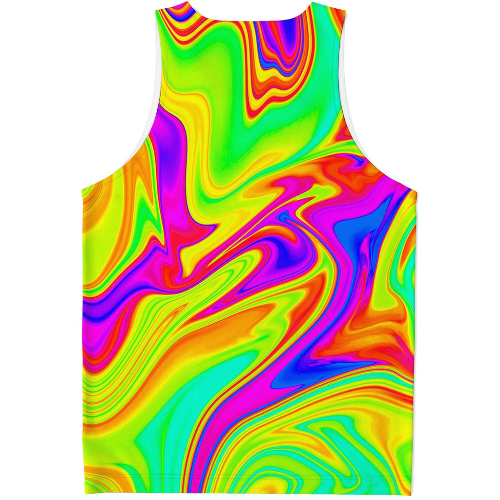 Abstract Liquid Trippy Print Men's Tank Top