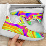 Abstract Liquid Trippy Print Mesh Knit Shoes GearFrost