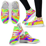 Abstract Liquid Trippy Print Mesh Knit Shoes GearFrost