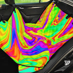 Abstract Liquid Trippy Print Pet Car Back Seat Cover