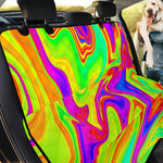 Abstract Liquid Trippy Print Pet Car Back Seat Cover