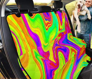 Abstract Liquid Trippy Print Pet Car Back Seat Cover