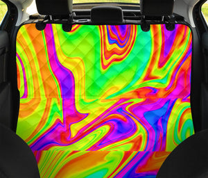 Abstract Liquid Trippy Print Pet Car Back Seat Cover