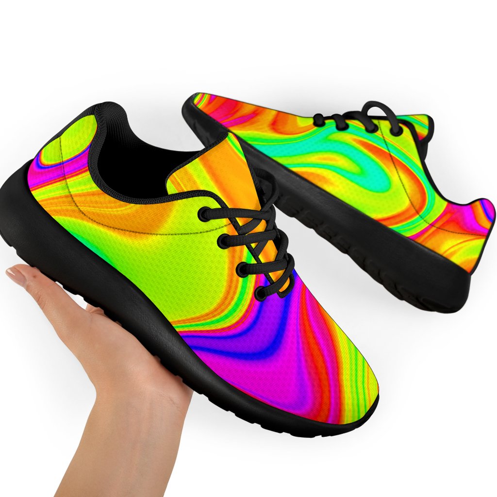 Abstract Liquid Trippy Print Sport Shoes GearFrost
