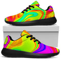 Abstract Liquid Trippy Print Walking Shoes