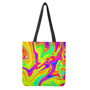 Abstract Liquid Trippy Print Tote Bag