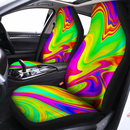 Abstract Liquid Trippy Print Universal Fit Car Seat Covers