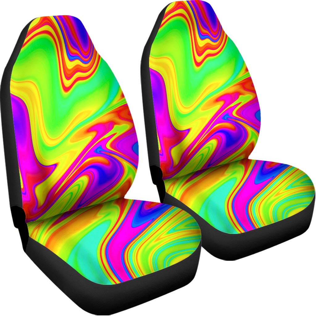 Abstract Liquid Trippy Print Universal Fit Car Seat Covers