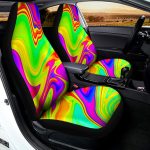 Abstract Liquid Trippy Print Universal Fit Car Seat Covers