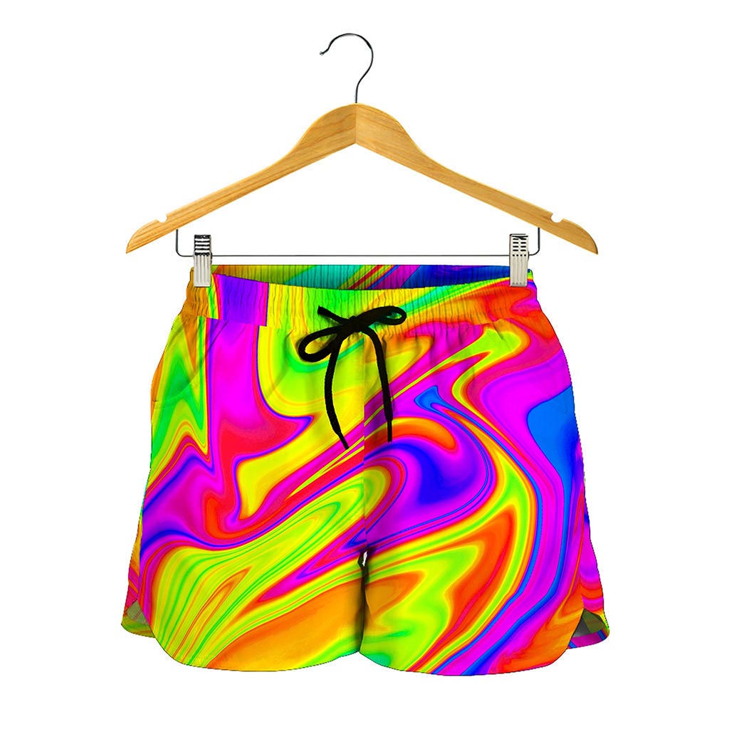 Abstract Liquid Trippy Print Women's Shorts