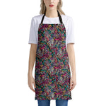 Abstract Music Pattern Print Apron