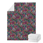 Abstract Music Pattern Print Blanket