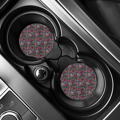 Abstract Music Pattern Print Car Coasters