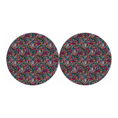 Abstract Music Pattern Print Car Coasters