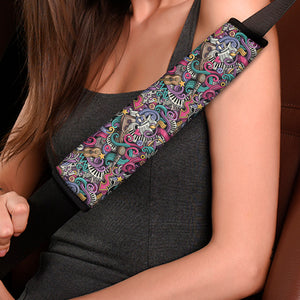 Abstract Music Pattern Print Car Seat Belt Covers