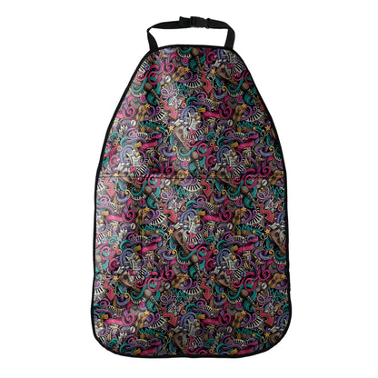Abstract Music Pattern Print Car Seat Organizers