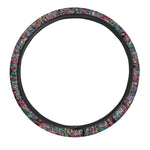 Abstract Music Pattern Print Car Steering Wheel Cover