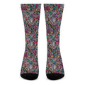Abstract Music Pattern Print Crew Socks