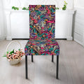 Abstract Music Pattern Print Dining Chair Slipcover