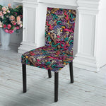 Abstract Music Pattern Print Dining Chair Slipcover