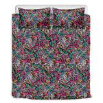 Abstract Music Pattern Print Duvet Cover Bedding Set