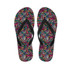 Abstract Music Pattern Print Flip Flops