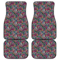 Abstract Music Pattern Print Front and Back Car Floor Mats