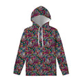 Abstract Music Pattern Print Pullover Hoodie