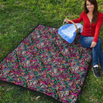 Abstract Music Pattern Print Quilt