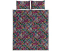 Abstract Music Pattern Print Quilt Bed Set
